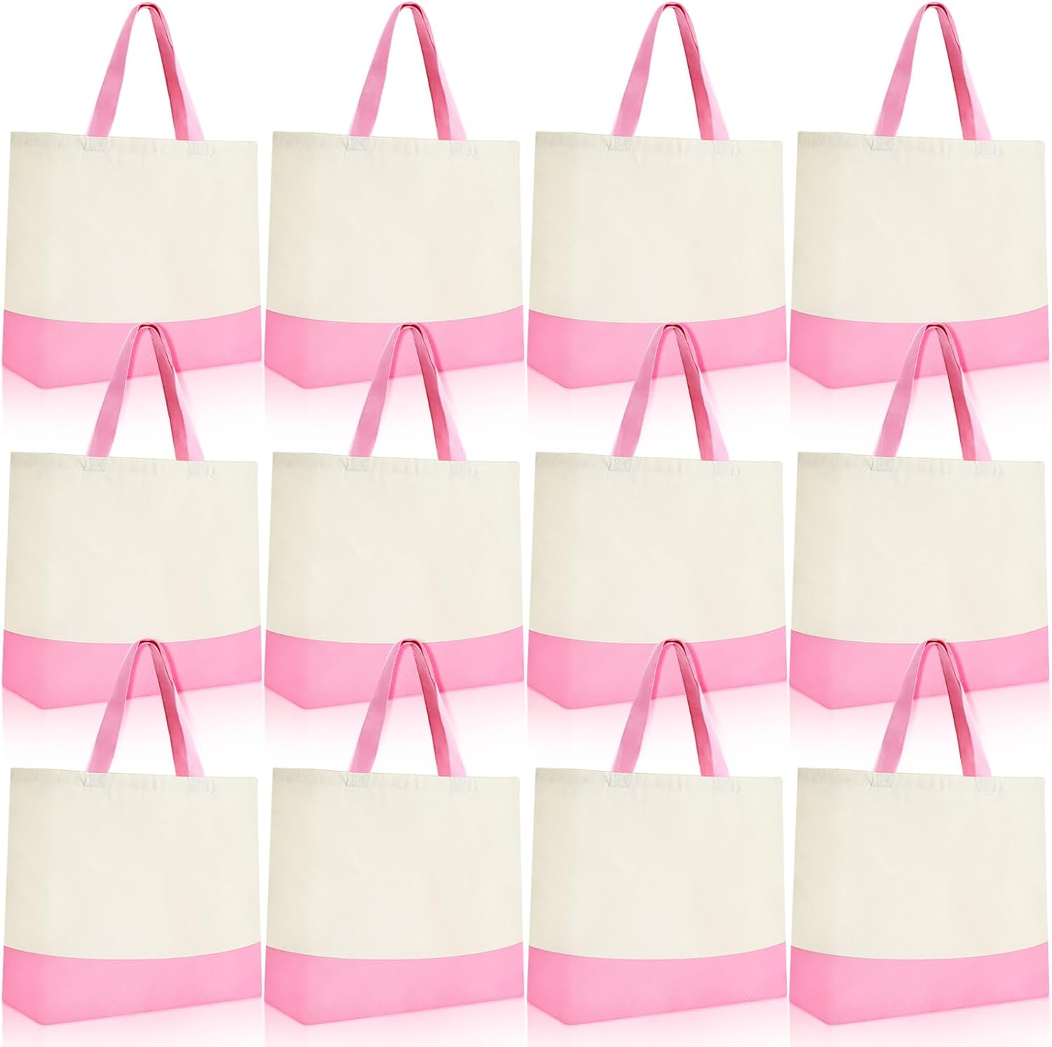 Epakh 12 Pack Canvas Tote Bags for Grocery Shopping and More