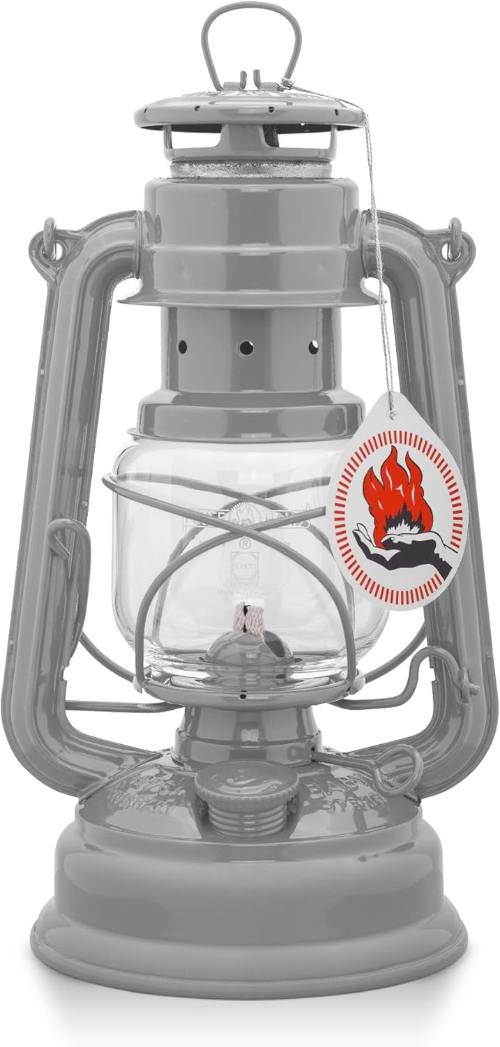 FEUERHAND Lantern 276-2: Durable Nordic Grey Outdoor Lighting