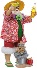 Fabriche Beach Santa 10 in Set of 2 - Fun Coastal Holiday Decor