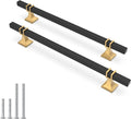 25 Pack 7-1/2 in Cabinet Pulls Black and Gold - Durable Kitchen