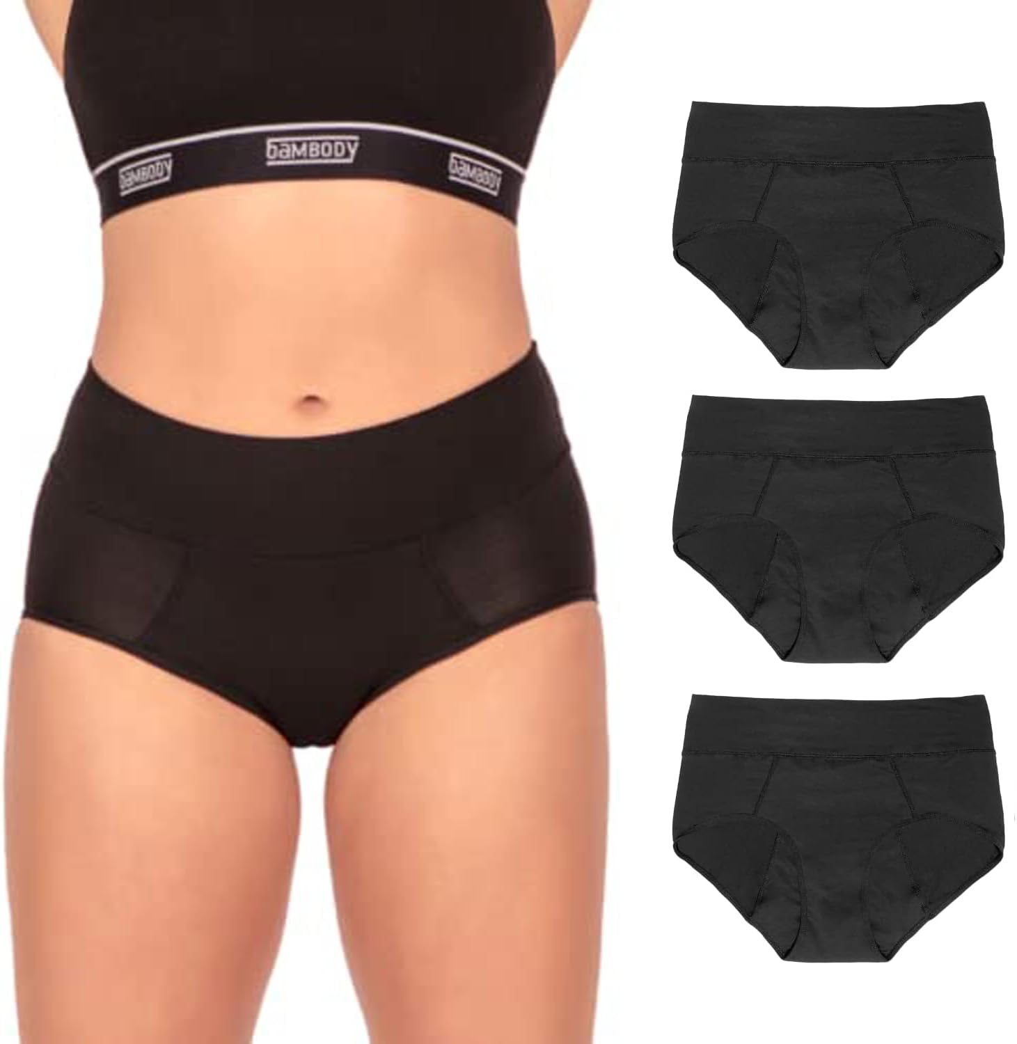 Bambody Absorbent Panties for Women - 12-Hour Leakproof Comfort