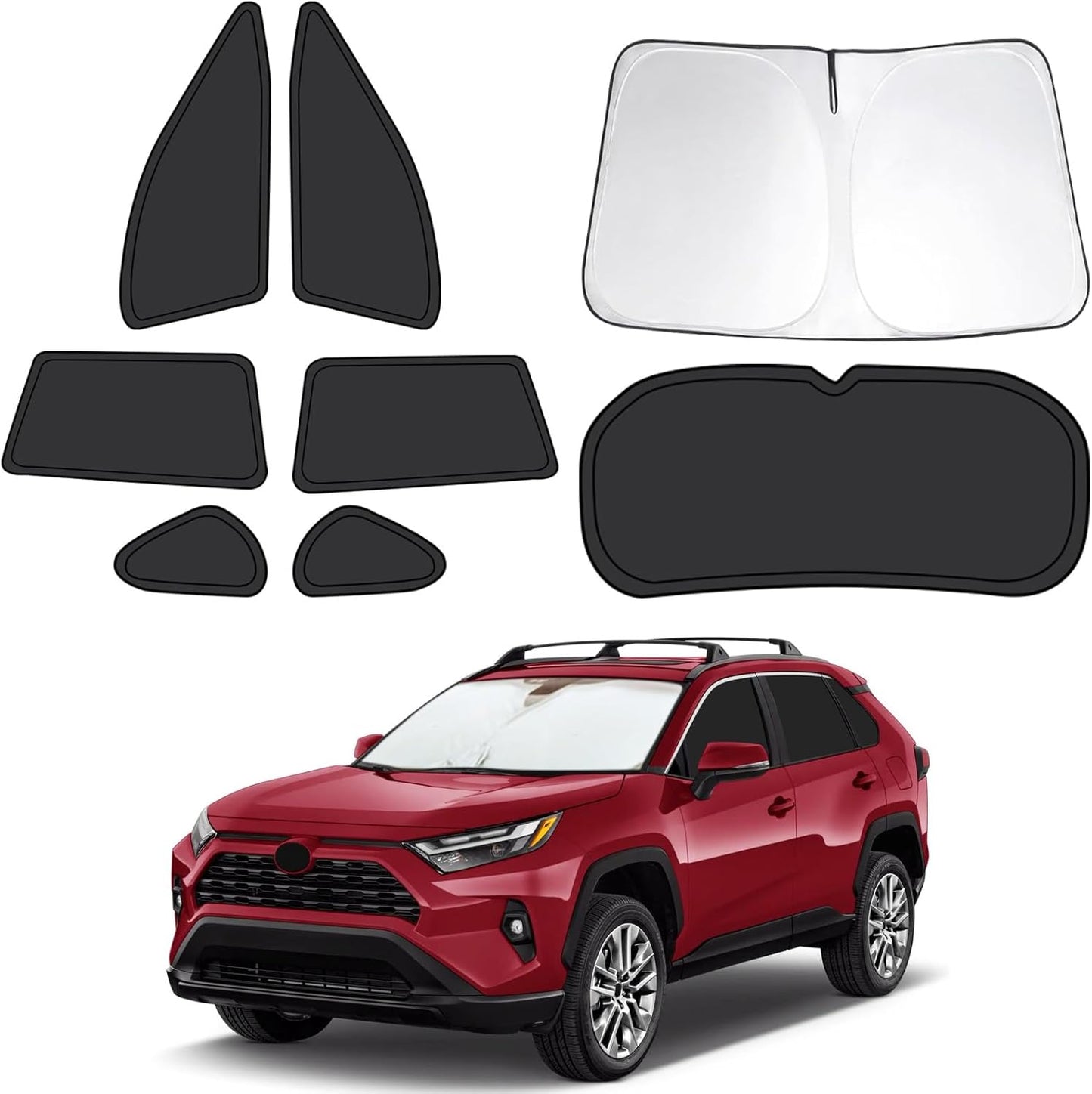 8pcs Car Window Shades for Toyota RAV4 2019-2025 Privacy