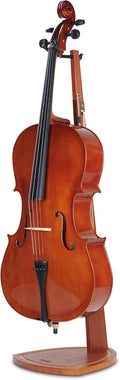 Cello Stand with Bow Holder - Handcrafted Mahogany Floor Display