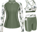 Daci Women's 3 Piece Swim Set with Rash Guard for Water Activities