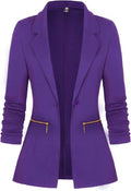 Women's Long Sleeve Blazer Open Front Cardigan Jacket S-3XL - Office