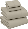 California King Cotton Percale Sheet Set Taupe - 4 Piece