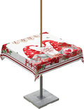 Valentine's Day Waterproof Tablecloth 54x54 - Love Gnomes Design