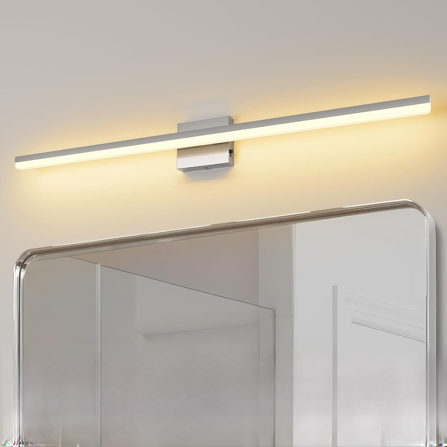 Brushed Nickel Bathroom Vanity Light Bar by Pasoar