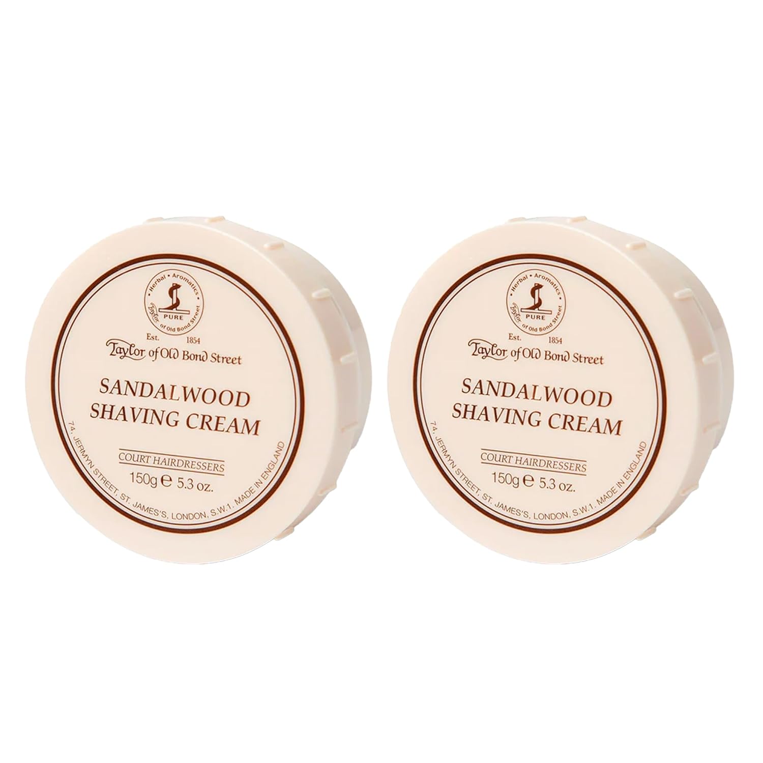 Sandalwood Fragrance Shaving Cream Bowl 150g 2-Pack for Men