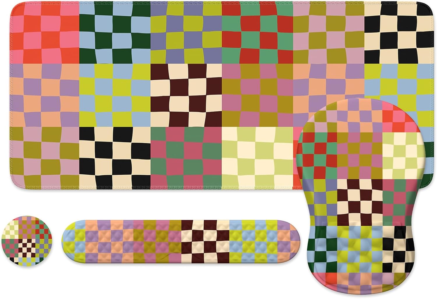 Ileadon 4in1 Desk Mat Set - Ergonomic Wrist Support