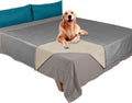 82x102 in Reversible Pet Bed Blanket Light Grey + Beige - Soft