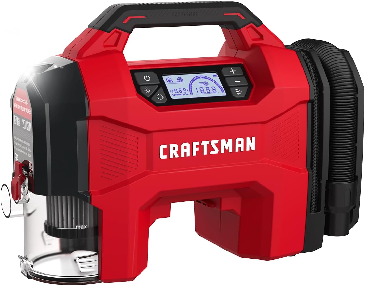 CRAFTSMAN 3-in-1 Tire Inflator: Portable Air Compressor