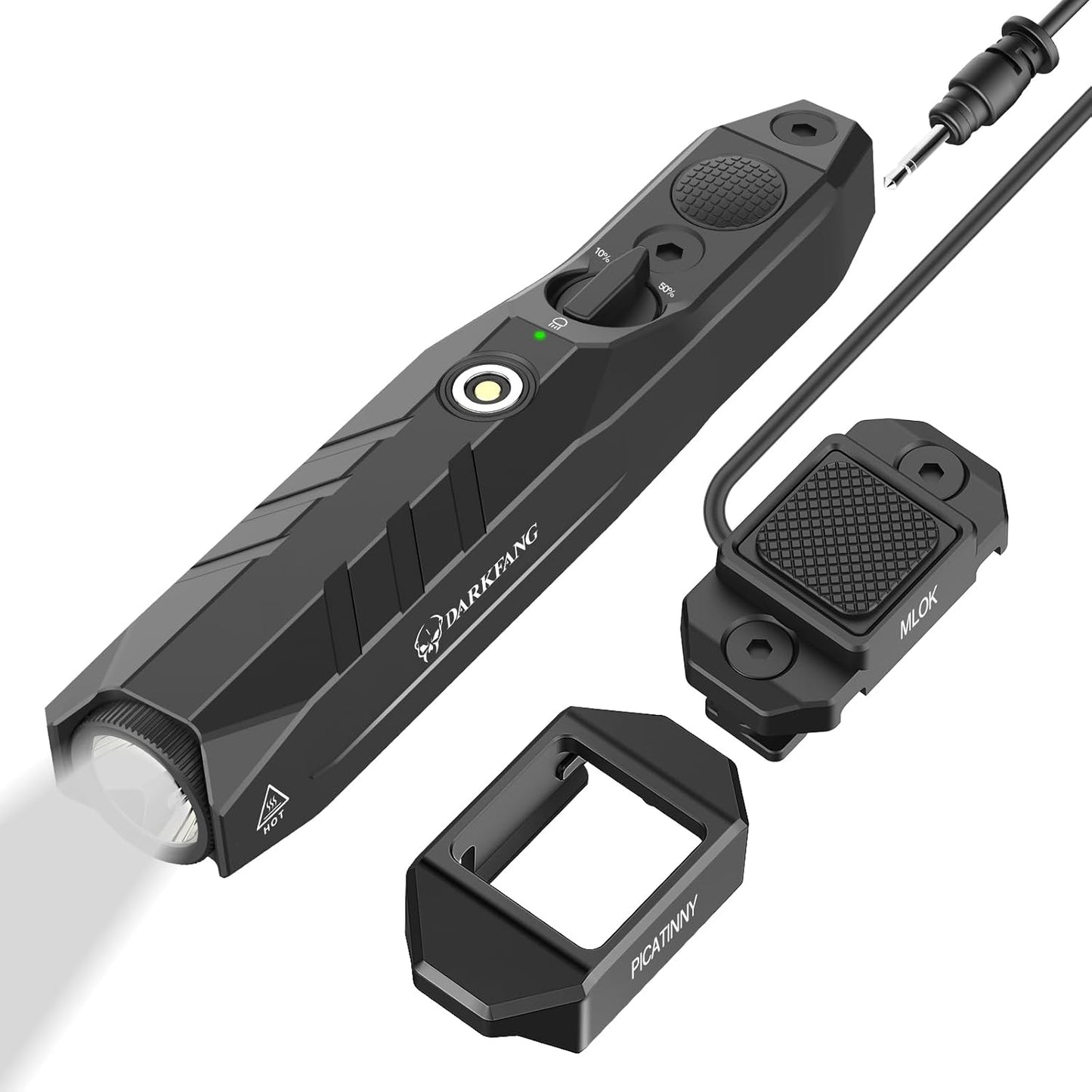 DARKFANG Brightness Adjustable Mlok Weapon Light for Tactical Use