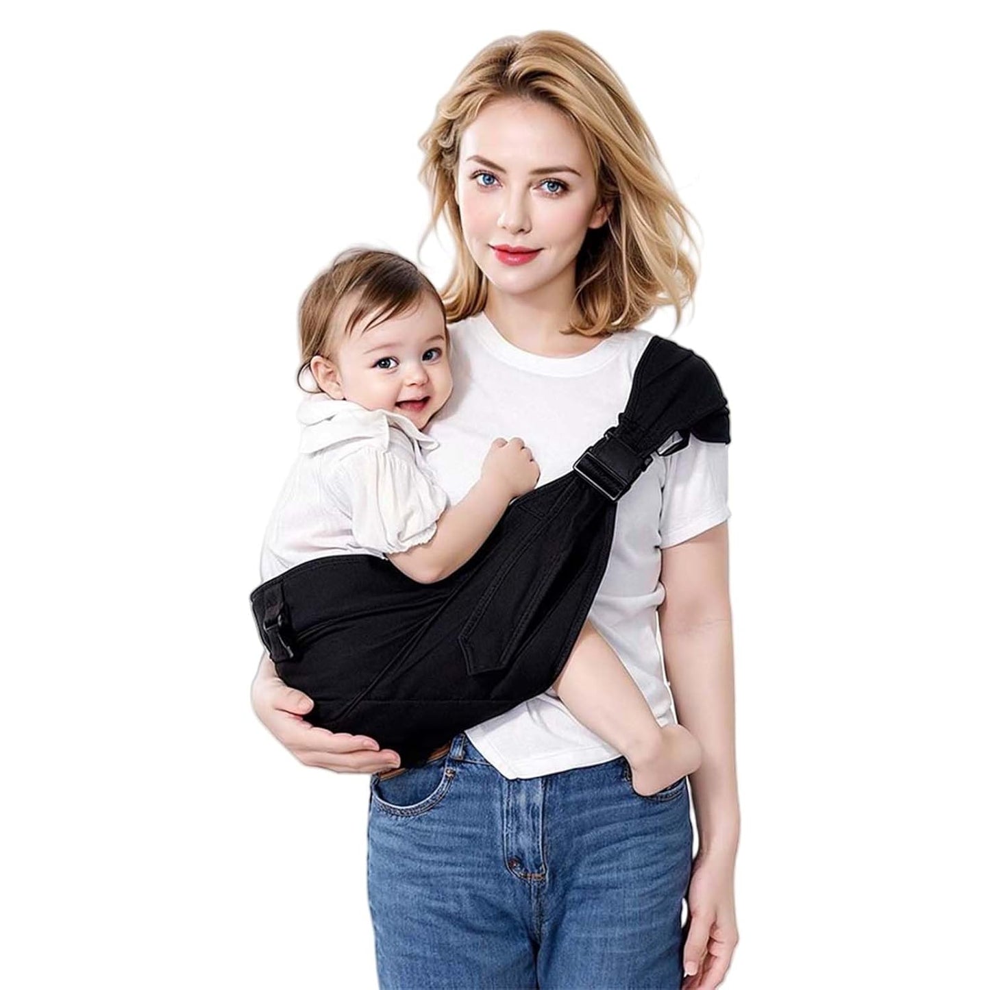 JOYNCLEON Black Hip Sling: Safe & Stylish Baby Carrier