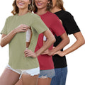 Ecavus Women's 3-Pack Nursing Shirts for Breastfeeding