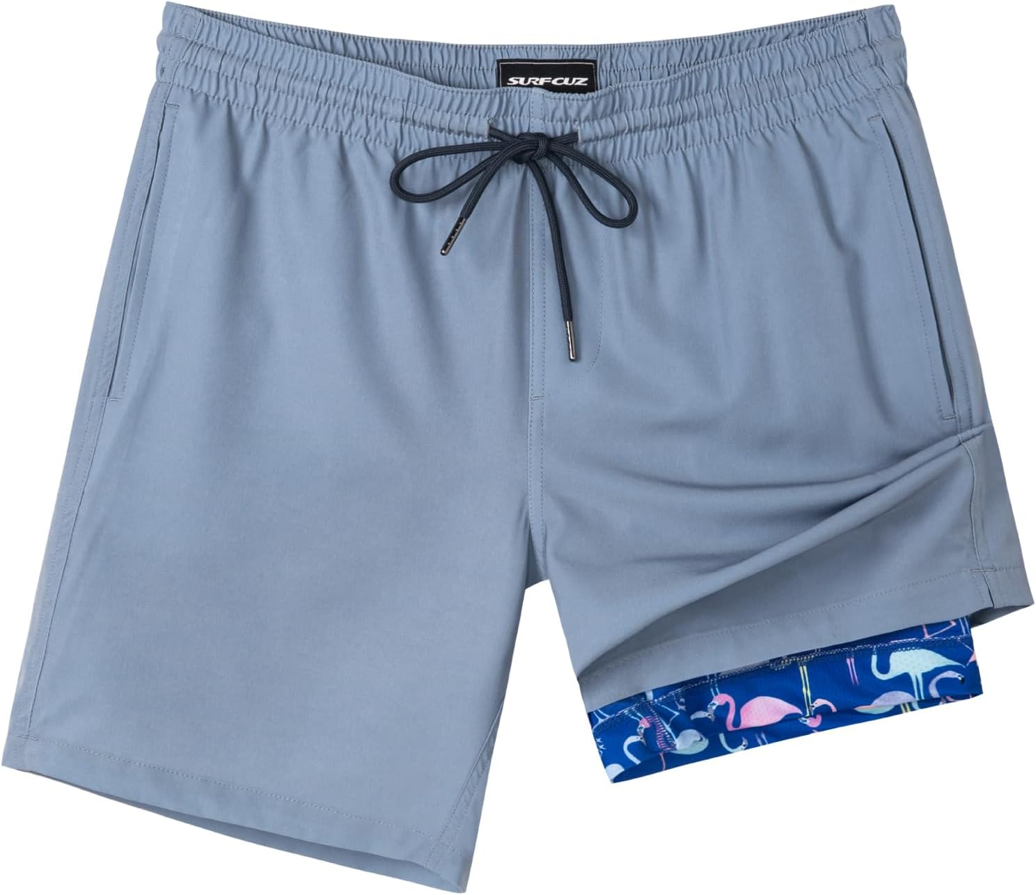 SURF CUZ Mens Swim Trunks with Compression Liner for Comfort