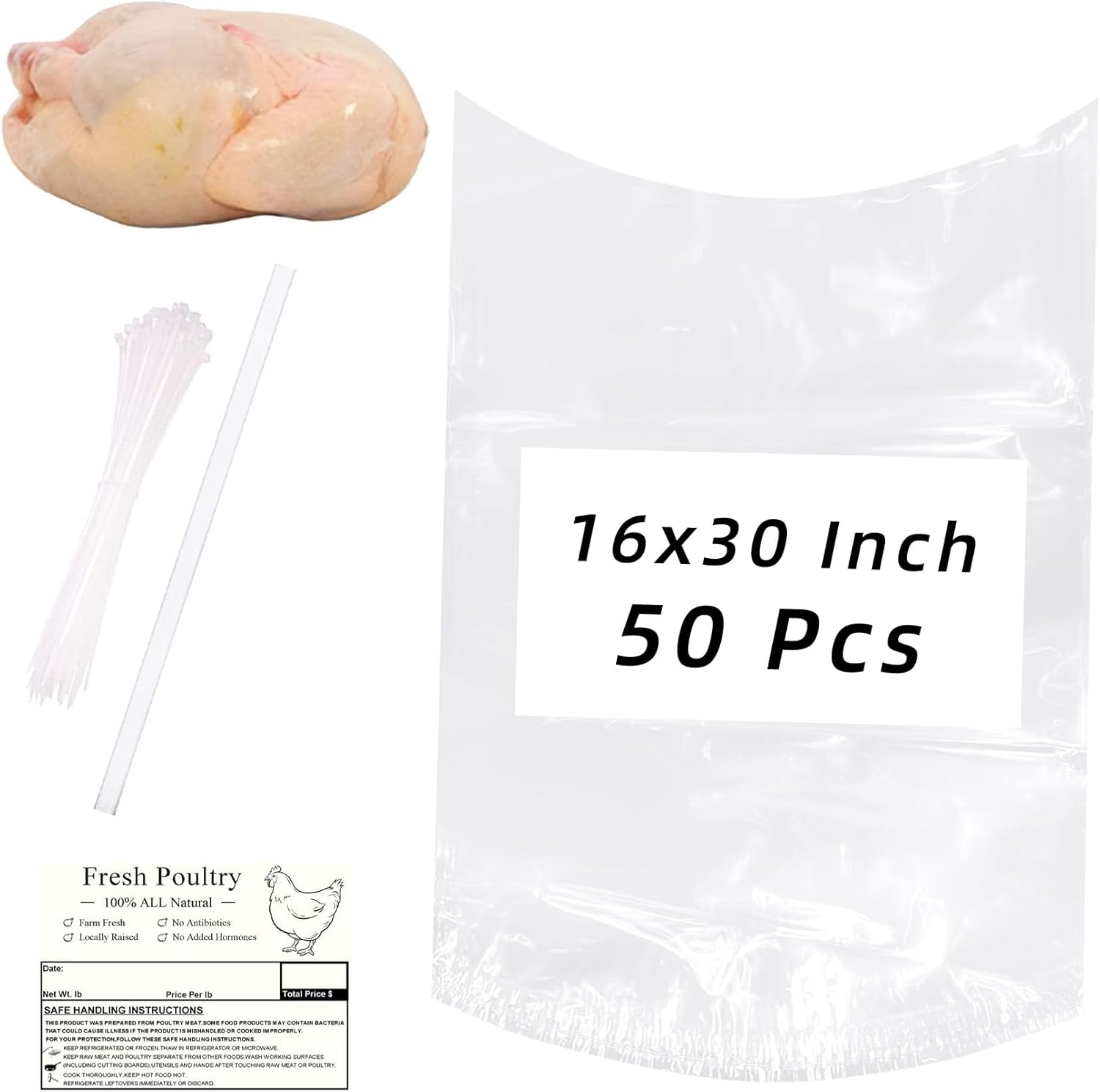 Large Turkey Poultry Shrink Bags for Freezing and Storage