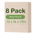 Maple Plywood 8 Pack 12x16x1/8 in Sheets - Thin Craft Boards