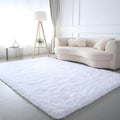 Shag Area Rug Ultra Soft Plush 4x6 ft - Cozy White Accent