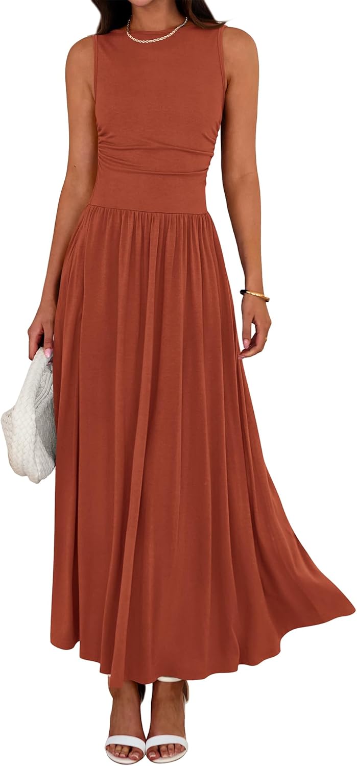 BTFBM Summer Maxi Dresses for Women - Flowy Casual Sundress