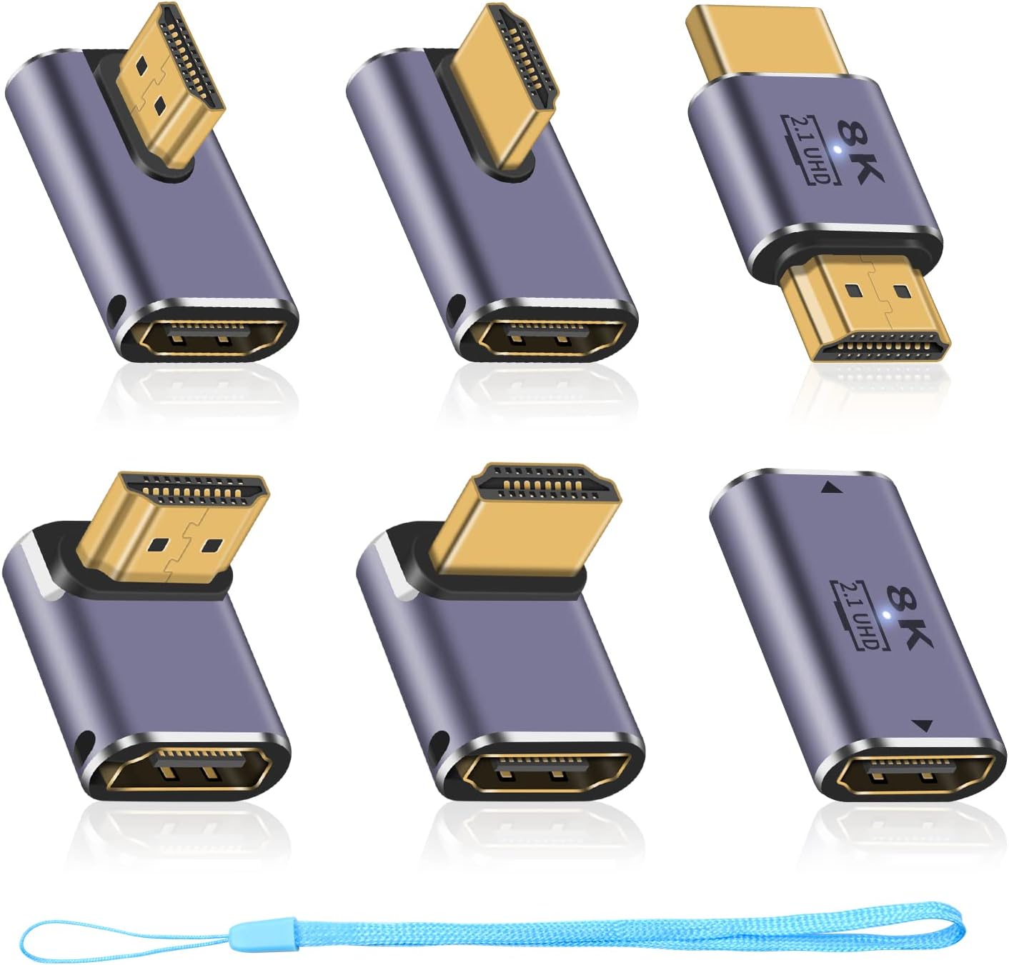Duttek 8K HDMI Adapter: 48Gbps, 90 Rotation