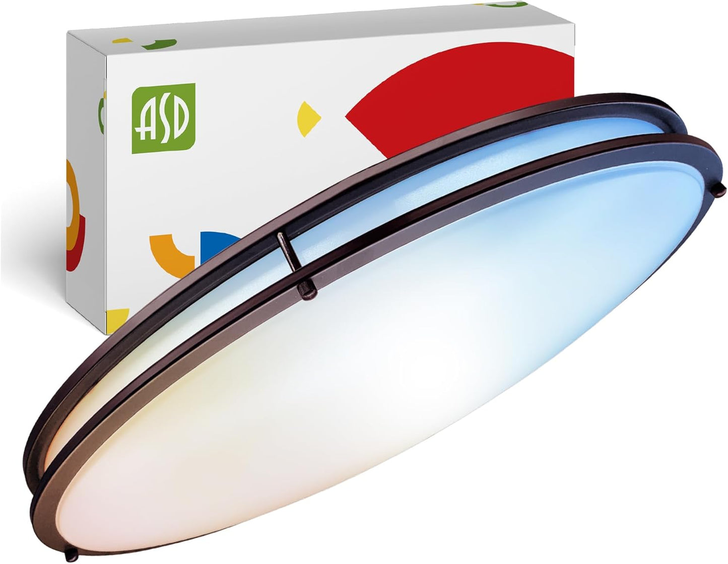 ASD LED 32 Inch Oval Flush Mount Light Fixture for Home
