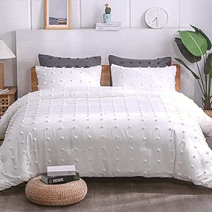 Paxrac Tufted White Comforter Set King Size for All Seasons