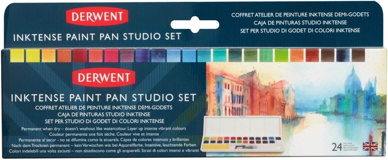Inktense Paint 24 Pan Palette for Vibrant Art Creations