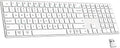 Wireless Bluetooth Keyboard Rechargeable Ultra Slim Full Size - Quiet