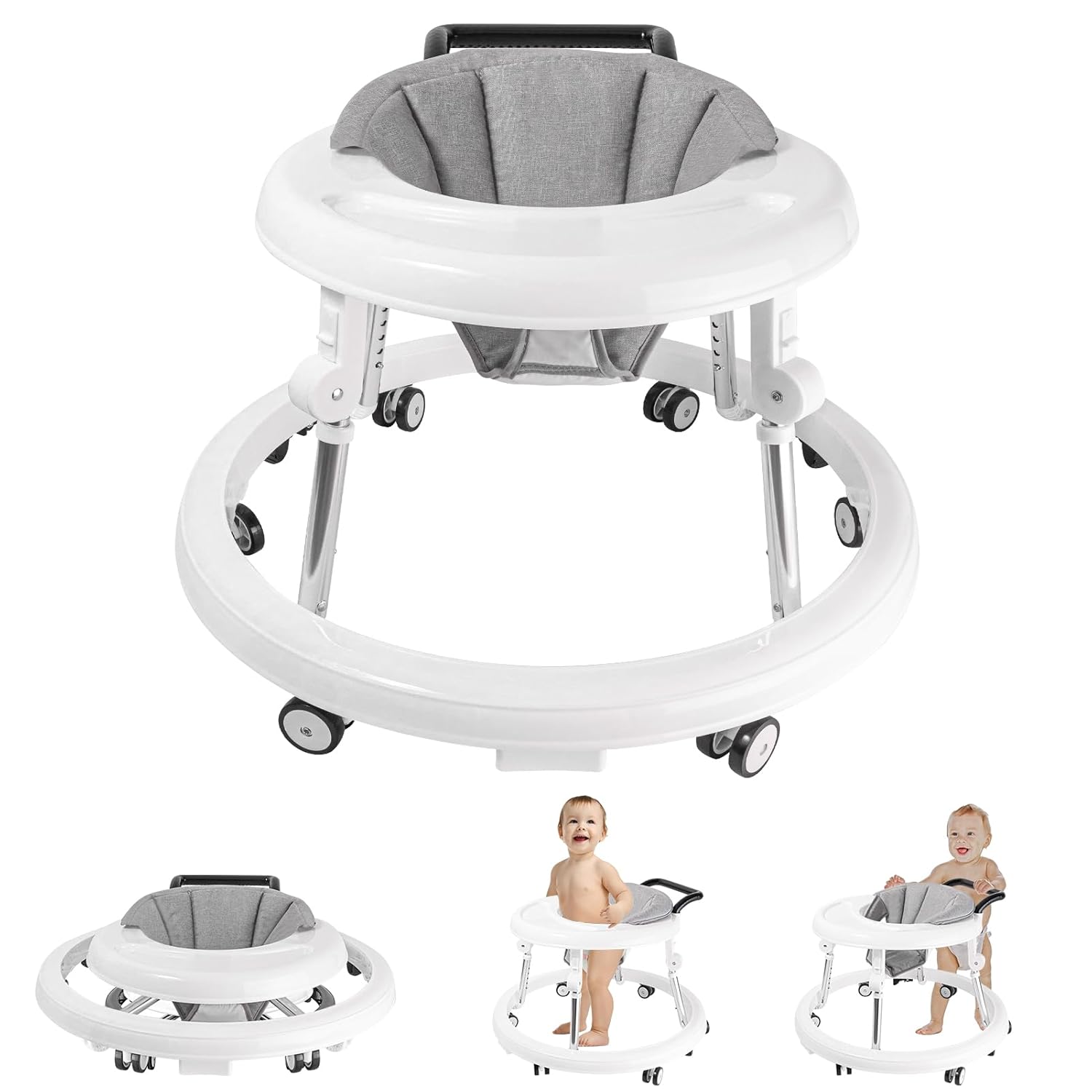 Qizhi-Bear Baby Walker: Safe, Adjustable, Fun!