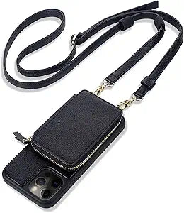 ZVE iPhone 12 Pro Max Crossbody RFID Wallet Case for Women