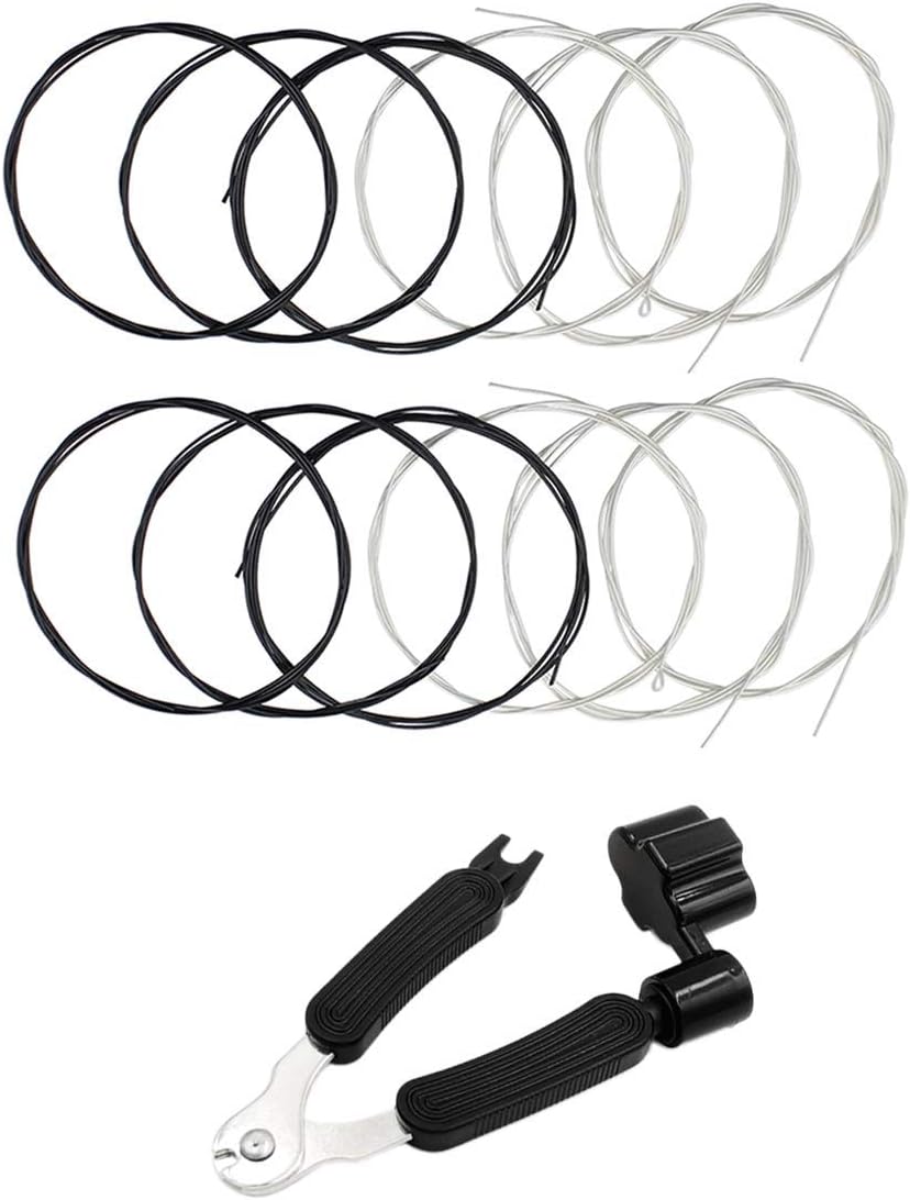 JYsun Black Nylon Guitar Strings Set + 3-in-1 Tool