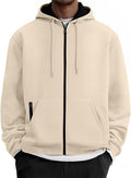 Mens Zip Up Hooded Sweatshirt Casual Long Sleeve Hoodies - Comfortable