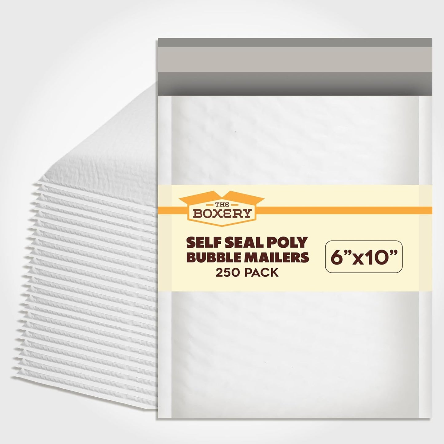 Poly Bubble Mailers 6x10ft' - 250 Pack for Shipping & Packaging