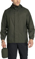 Packable Rain Jacket Mens Lightweight Waterproof Rain Shell - Packable