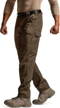 CQR Men's Tactical Pants - Durable Water-Resistant Ripstop Fit