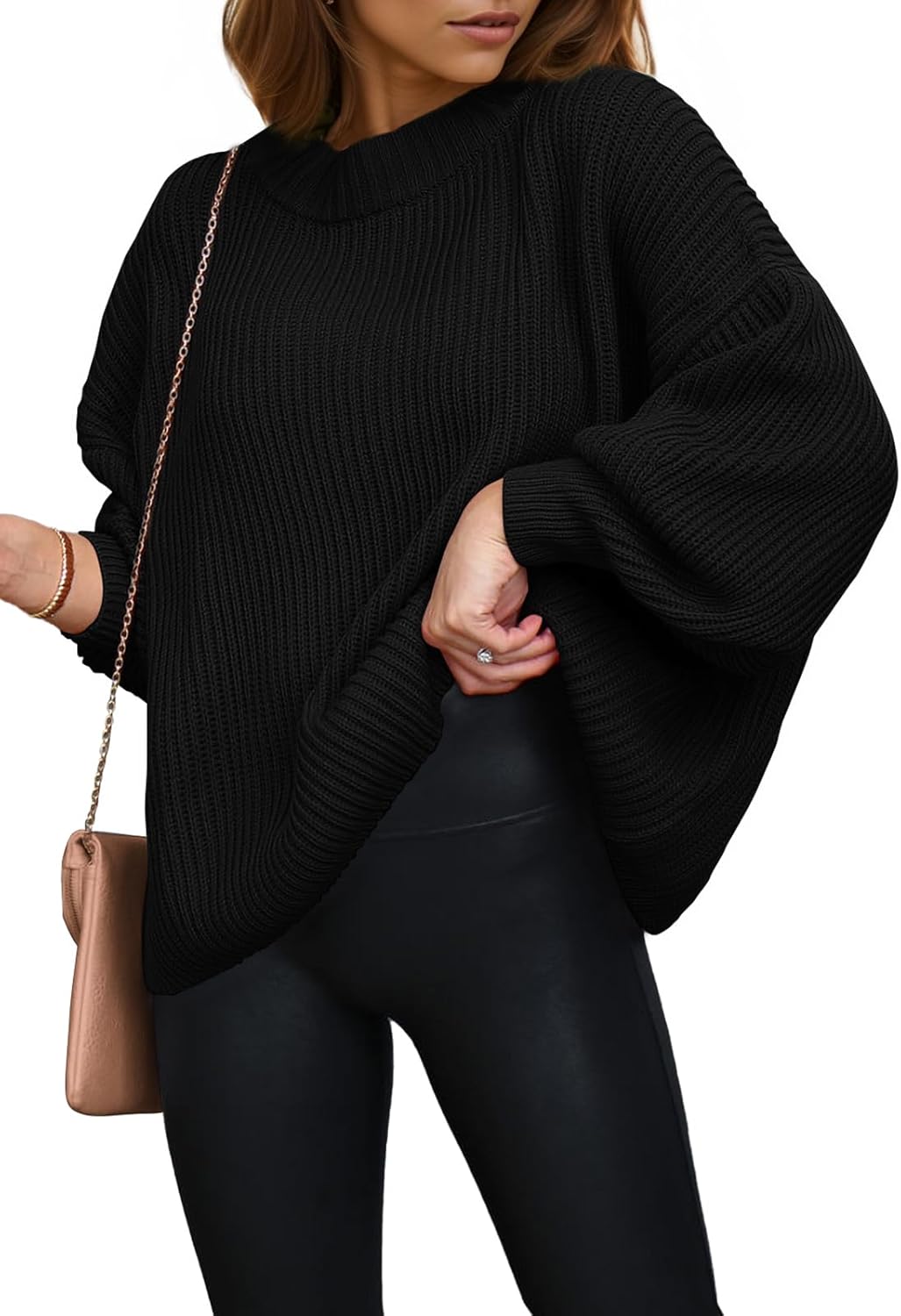 PRETTYGARDEN Oversized Chunky Knitted Pullover Sweater for Women