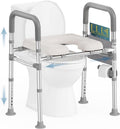 Raised Toilet Seat Riser for Seniors with Handles - Comfortable