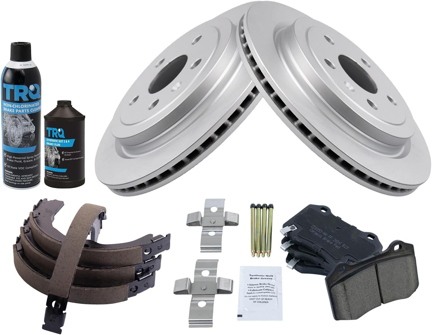 TRQ Rear Brake Pad & Rotor Kit for 2009-2014 Cadillac CTS