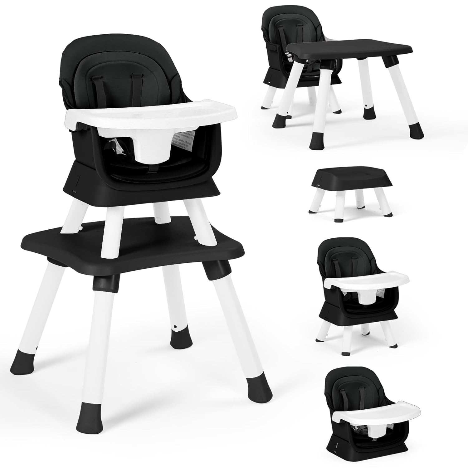 8-in-1 Convertible Baby High Chair, Boost Mealtime Fun! - TODEFULL