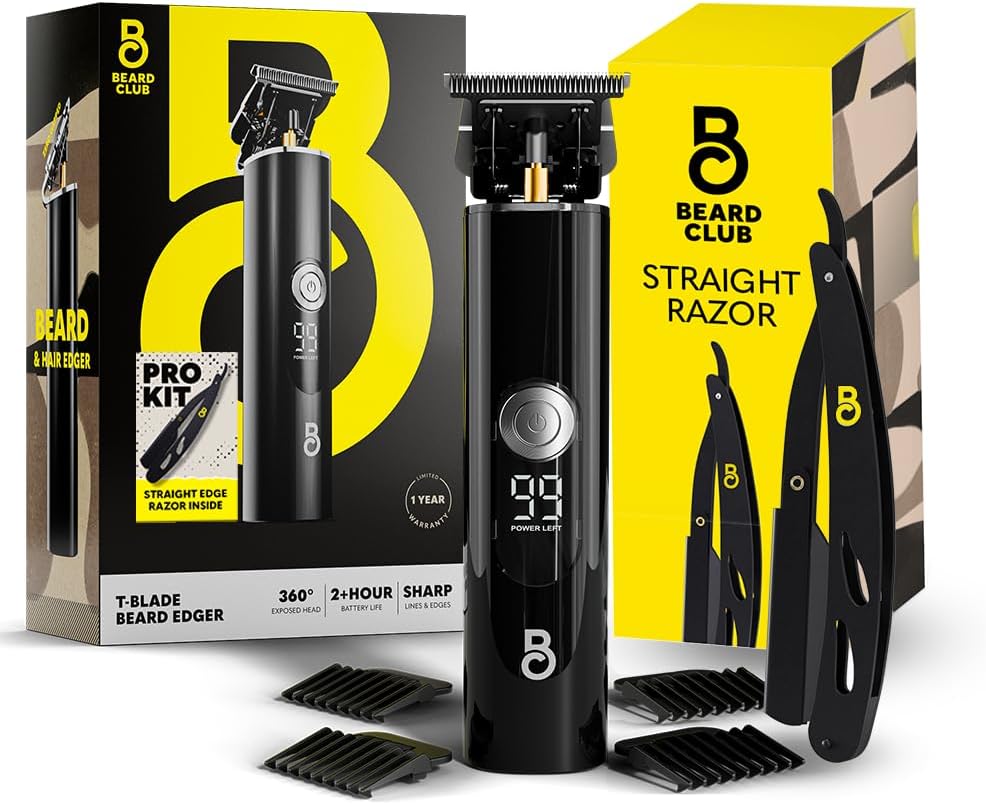 Professional T-Blade Beard Trimmer for Men - Ultimate Grooming Kit