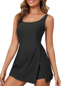 One Piece Swimdress Swimsuit for Women - Tummy Control & Pockets