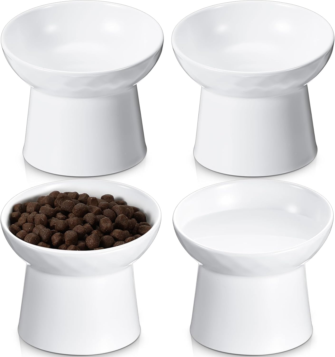 Elevated Tilted Cat Bowls for Stress-Free Feeding Experience