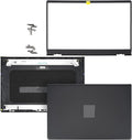 Replacement LCD Back Cover Top Case Lid Front Bezel with Hinges - Dell