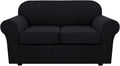 H.VERSAILTEX 3 Piece Stretch Sofa Covers for 2 Cushion Loveseat