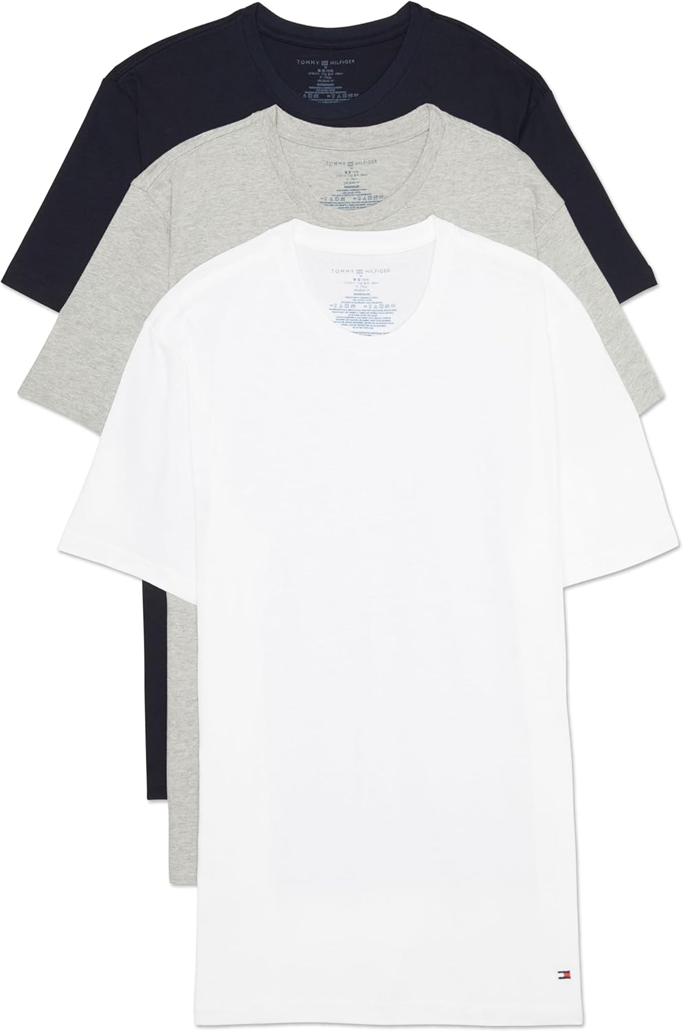 Tommy Hilfiger Men's Cotton Classics Crewneck Undershirts 3-Pack