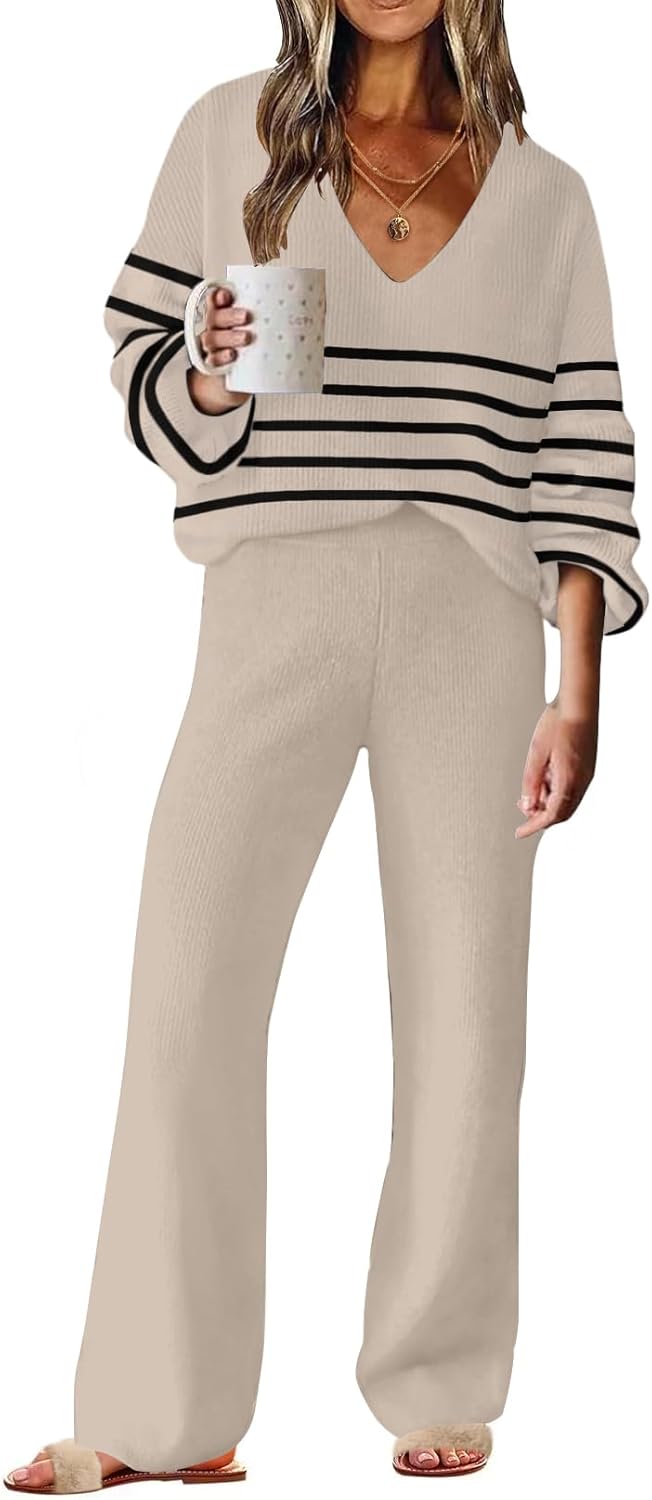 ETCYY NEW Womens 2 Piece Outfits Sweater Lounge Set Review