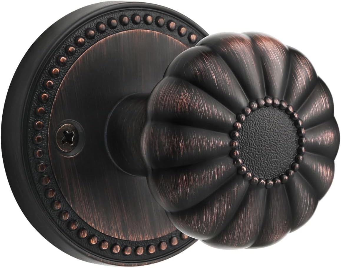 Oil Rubbed Bronze Passage Door Knobs for Hall and Closet Use