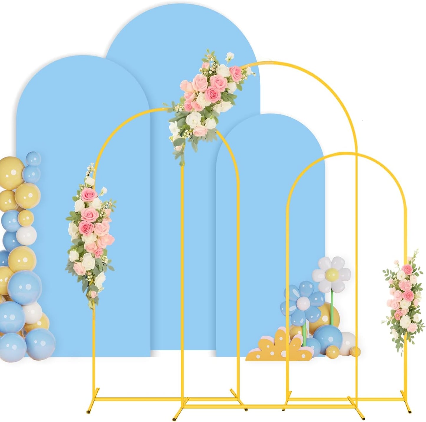 Wedding Arch Backdrop Stand and Cover Set for Events