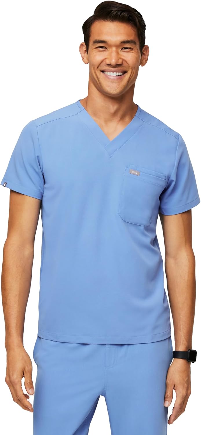 FIGS Leon Scrub Top for Men with 3 Pockets and Tailored Fit